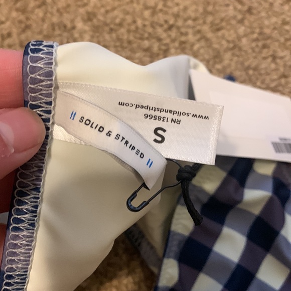 Solid and Striped plaid bikini BOTTOMS only - Picture 5 of 7